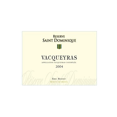 Réserve  St Dominique -AOC Vacqueyras Rouge 2012