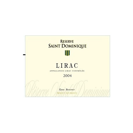 Réserve  St Dominique - AOC Lirac 2017 bio